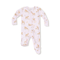 Little Fawn - 2 Way Zipper Ruffle Back Footie
