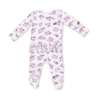 Football Cheer Nursery - 2 Way Ruffle Back Zipper Footie