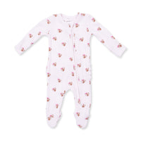 Mini Football Hearts - 2 Way Ruffle Back Zipper Footie