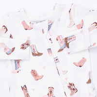 Buckarette Boots - 2 Way Ruffle Back Zipper Footie
