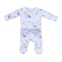 Ashley Rose Floral - 2 Way Ruffle Back Zipper Footie