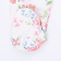Cute Little Roses - 2 Way Ruffle Back Zipper Footie