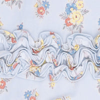 Country Stitch Floral - 2 Way Ruffle Back Zipper Footie