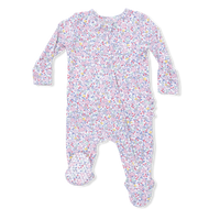 Elizabeth's Garden - 2 Way Ruffle Back Zipper Footie