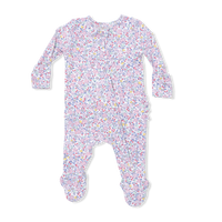 Elizabeth's Garden - 2 Way Ruffle Back Zipper Footie