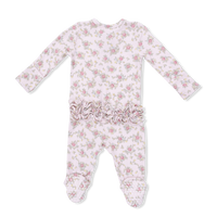 Edith's Rose Garden - 2 Way Ruffle Back Zipper Footie