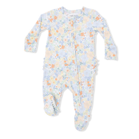 Georgia Floral - 2 Way Ruffle Back Zipper Footie