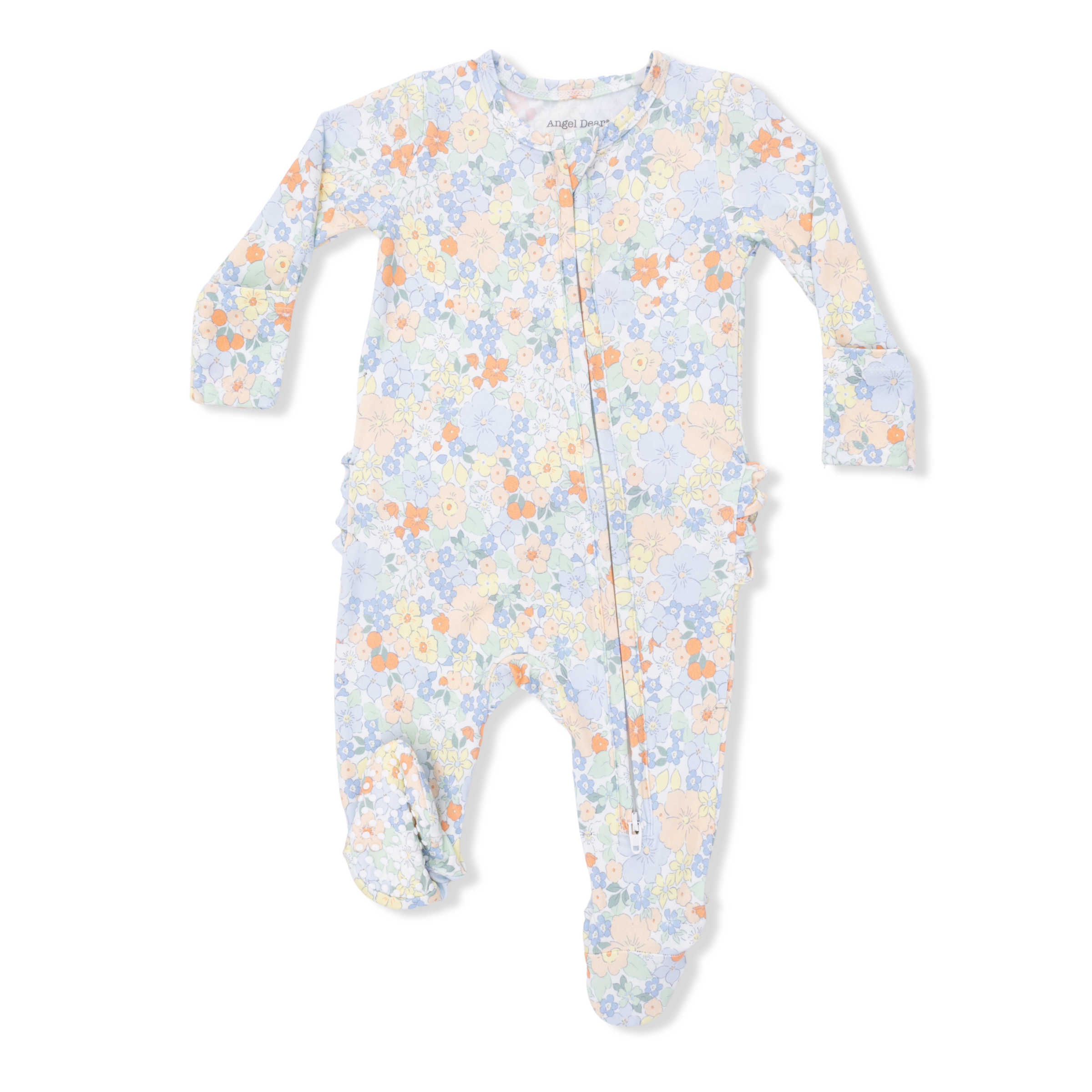 Georgia Floral - 2 Way Ruffle Back Zipper Footie