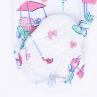 Golf Carts and Flowers - 2 Way Ruffle Back Zipper Footie
