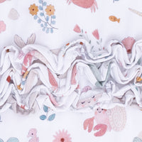 Garden Sea Creatures - 2 Way Ruffle Back Zipper Footie