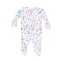 Garden Sea Creatures - 2 Way Ruffle Back Zipper Footie