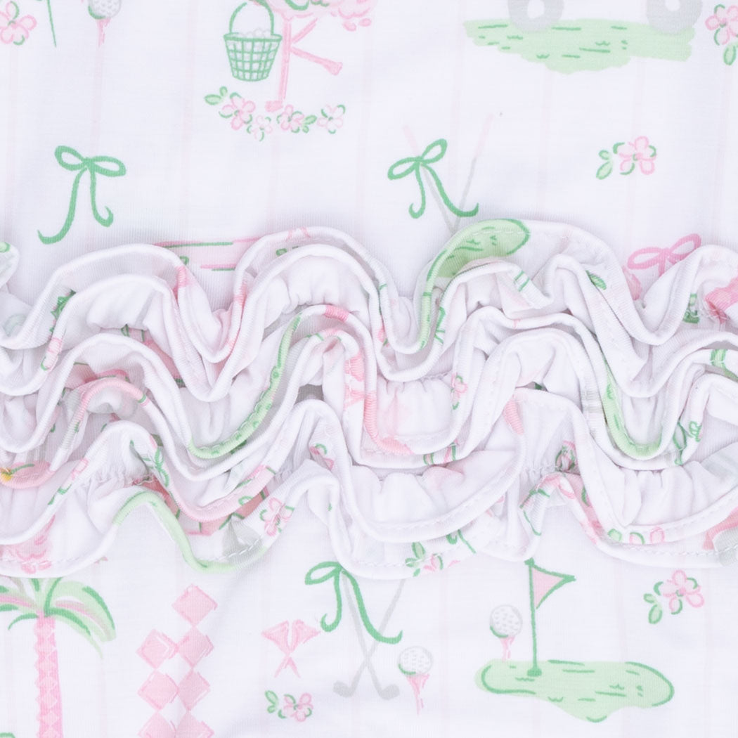 Pretty Golf - 2 Way Ruffle Back Zipper Footie