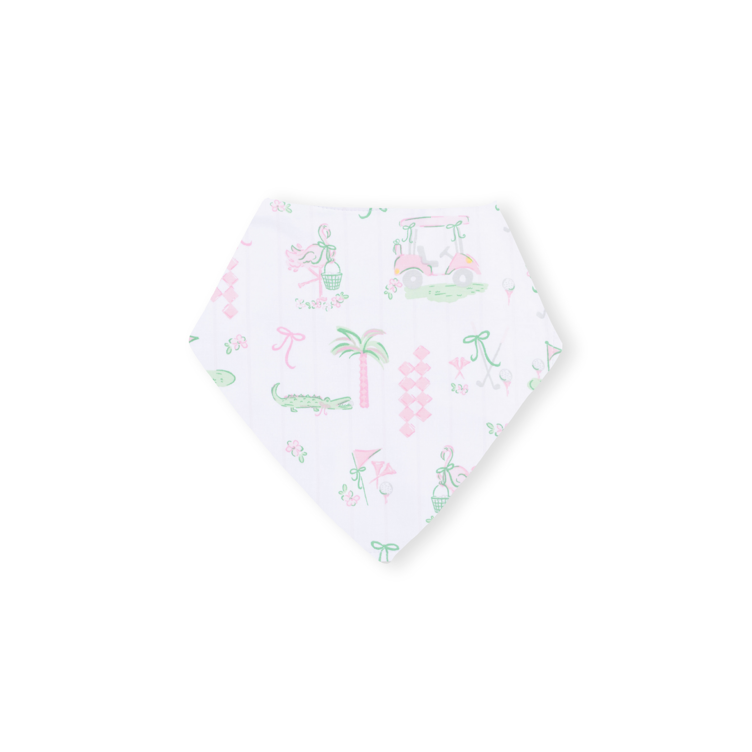 Pretty Golf - 2 Way Ruffle Back Zipper Footie & Bandana Bib Set