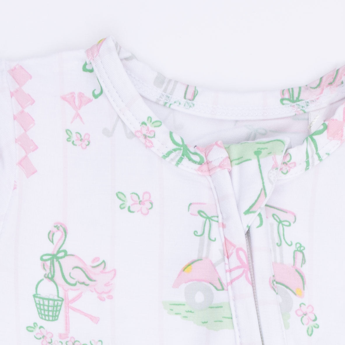 Pretty Golf - 2 Way Ruffle Back Zipper Footie