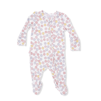 Sarah Floral - 2 Way Ruffle Back Zipper Footie