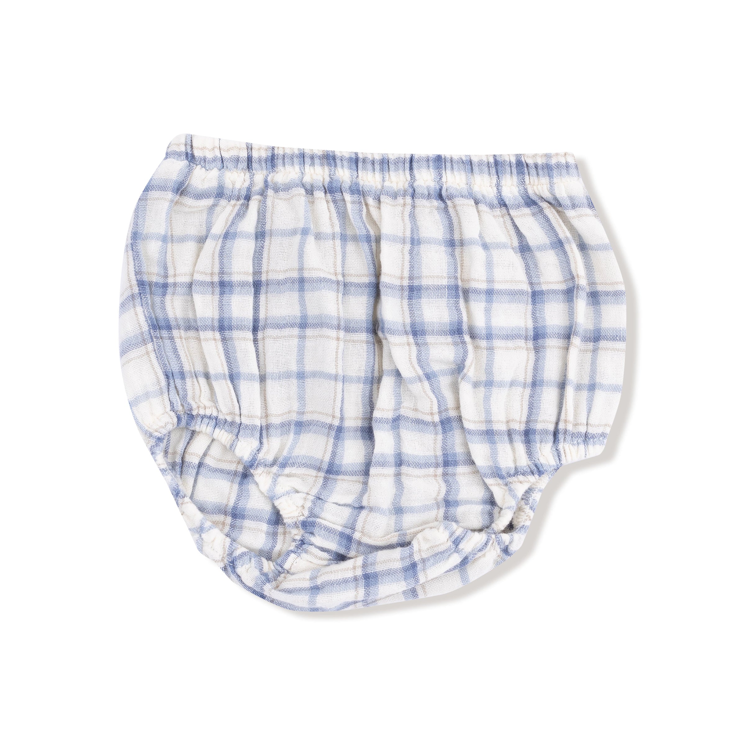 Blue Plaid - Long Sleeve Dress and Bloomer (2T to 4T Dress Only)