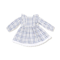Blue Plaid - Long Sleeve Dress and Bloomer (2T to 4T Dress Only)