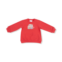 Candy Canes - Puffy Long Sleeve Oversized Sweatshirt + Flared Pant