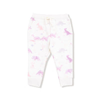 Soft Dinos- Purple - Ruffle Sweatshirt and Jogger Pant