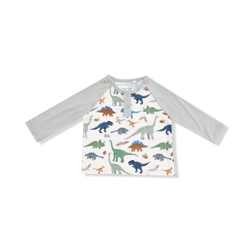 Washy Dinos - Long Sleeve Raglan Henley + Jogger