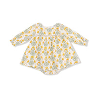 Winter Dandelions - Puffed Long Sleeve Bubble with Skirt