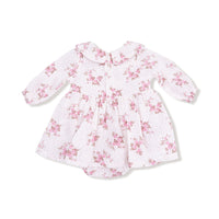 Belle Rosette Dot - Long Sleeve Peter Pan Collar Bubble with Skirt