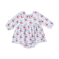 Beverly Cameo Stripe - Long Sleeve Bubble with Peter Pan Collar and Skirt