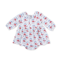 Beverly Cameo Stripe - Long Sleeve Bubble with Peter Pan Collar and Skirt