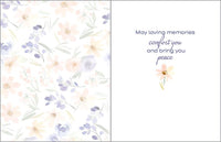 Sympathy Greeting Card - Soft Thoughtful Flowers