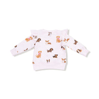 Best Friend Dogs - Pink - Ruffle Sweatshirt + Legging Set