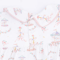 Carousel with Bows - Classic Puff Sleeve Babydoll Bubble