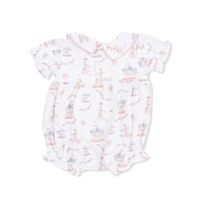 Carousel with Bows - Classic Puff Sleeve Babydoll Bubble