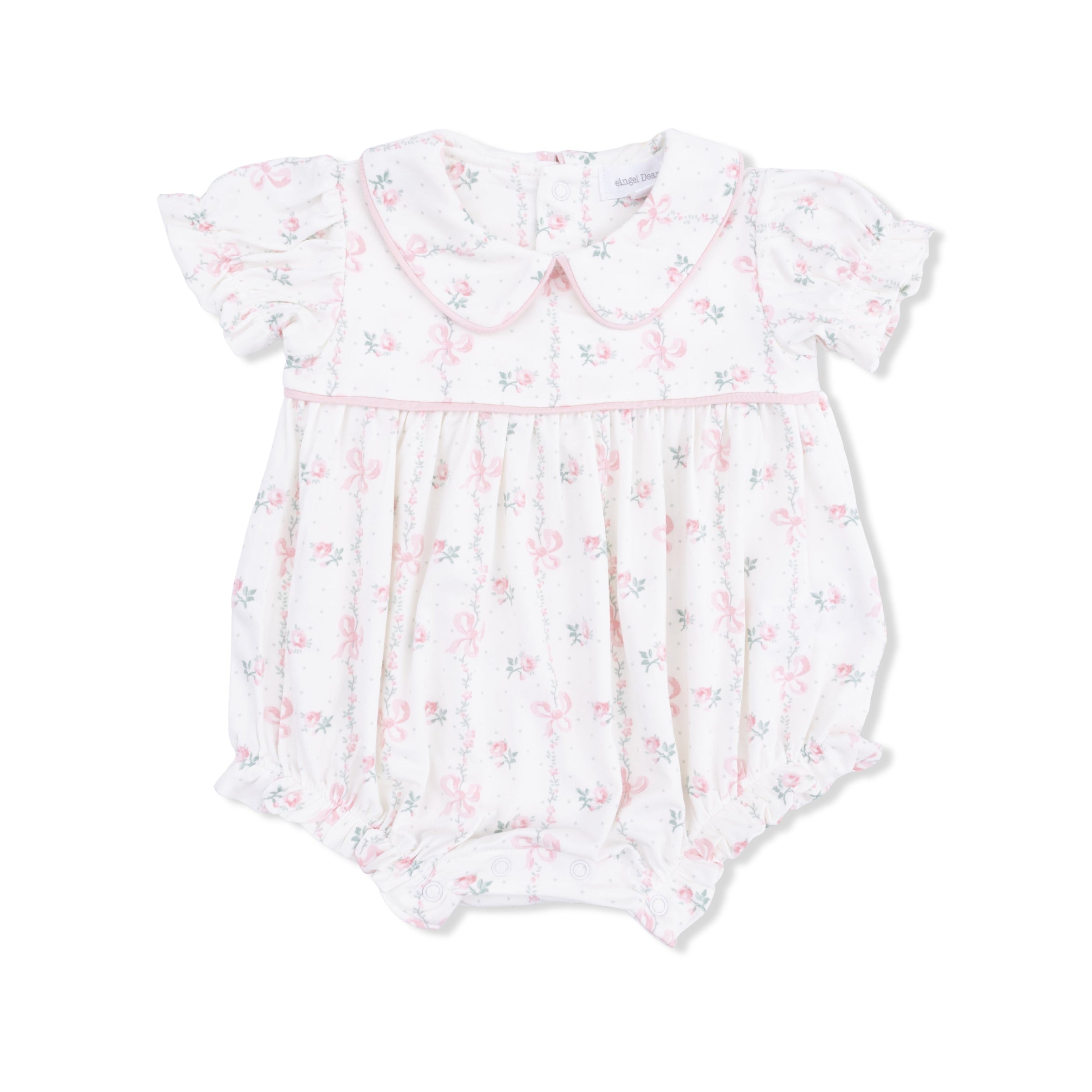 Dainty Buds and Bows - Classic Puff Sleeve Babydoll Bubble