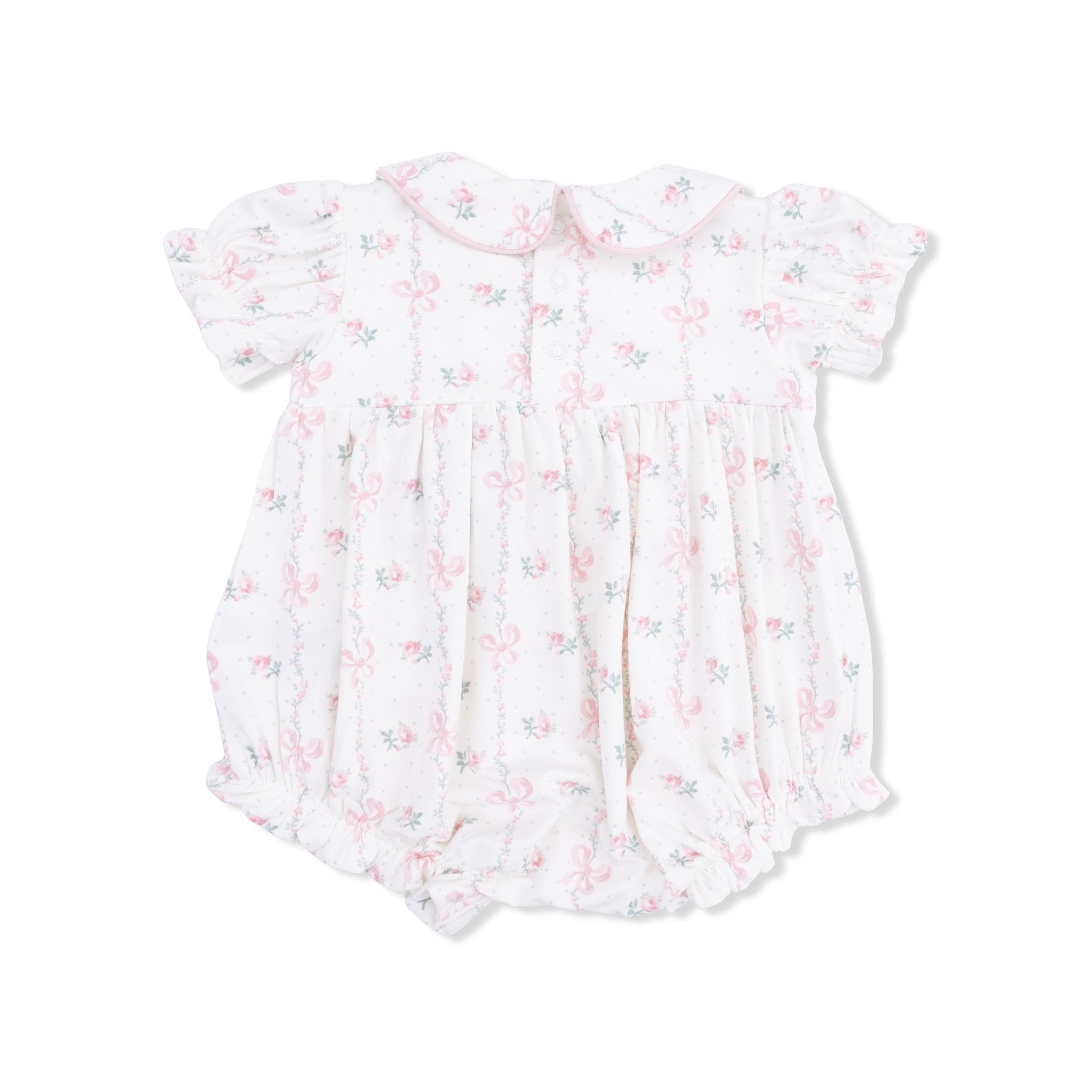 Dainty Buds and Bows - Classic Puff Sleeve Babydoll Bubble