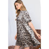 Martina-Leopard Print Velvet Mini Dress