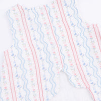 Tulip Stripe - Scallop Back Top with Bloomer & Headband