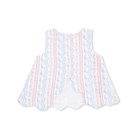 Tulip Stripe - Scallop Back Top with Bloomer