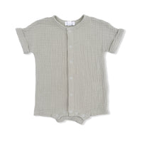 Solid Muslin Desert Green - Dolman Henley Shortall