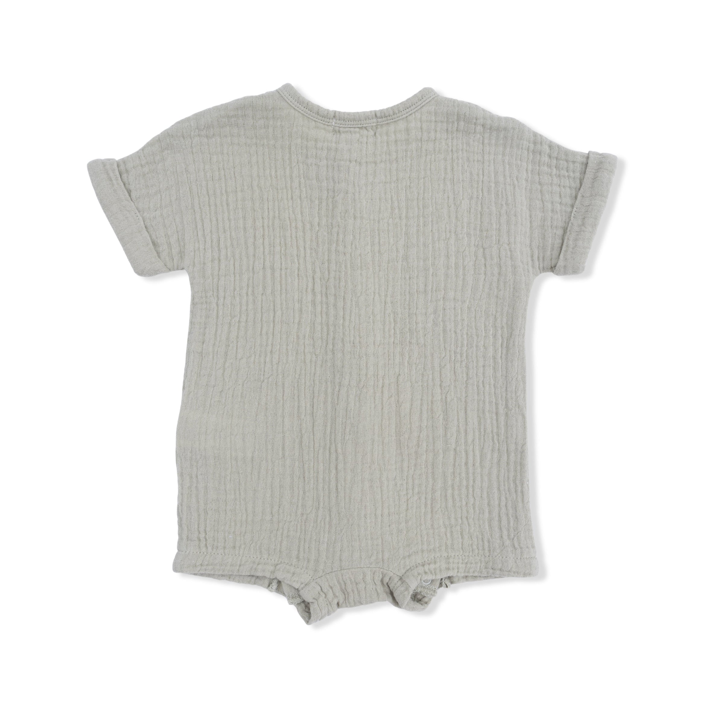 Solid Muslin Desert Green - Dolman Henley Shortall