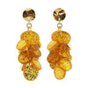 Glitter Resin Cylinder Drop Earrings