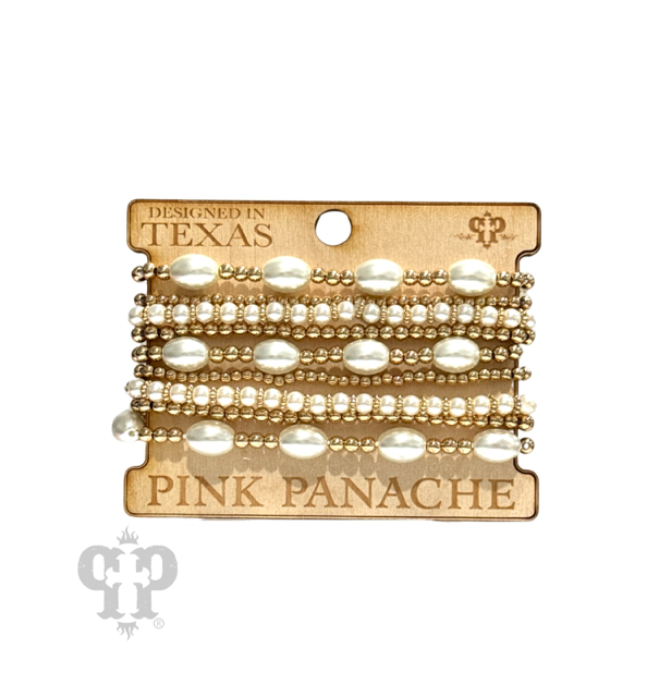 Pearl Bead Bracelet Set