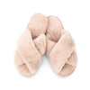 Plush Crossband Slide House Slippers