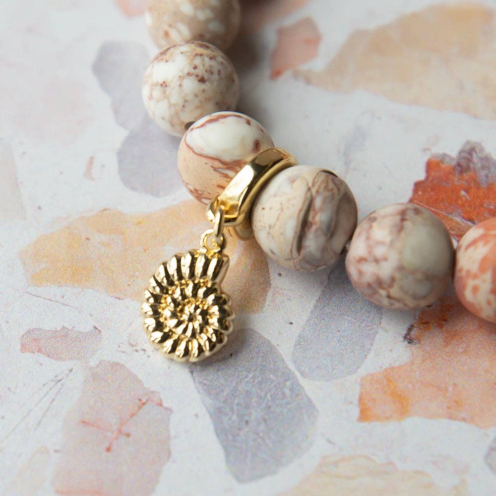 Nautilus Shell Charm, Gold, Bag Charm