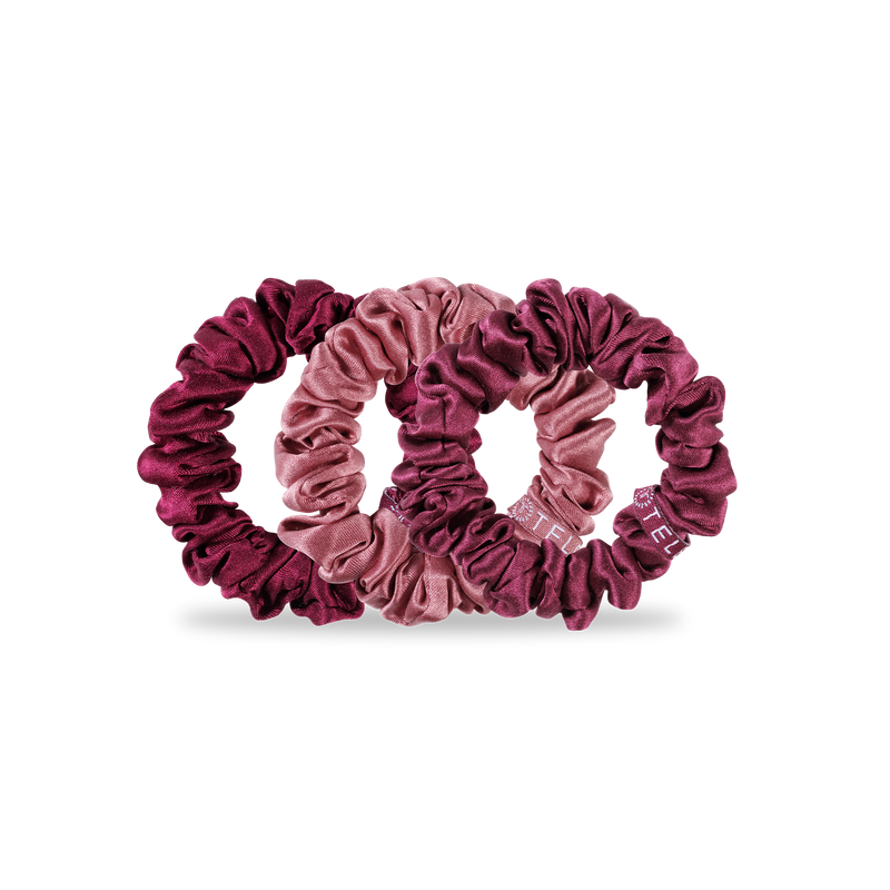 Silk Hair Scrunchie | Small | Burgundy Bliss