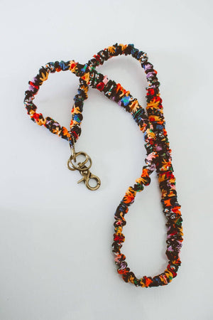 Groovy Bright Floral Lanyard