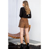 Quincey-Leopard Suede Shorts
