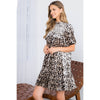 Martina-Leopard Print Velvet Mini Dress