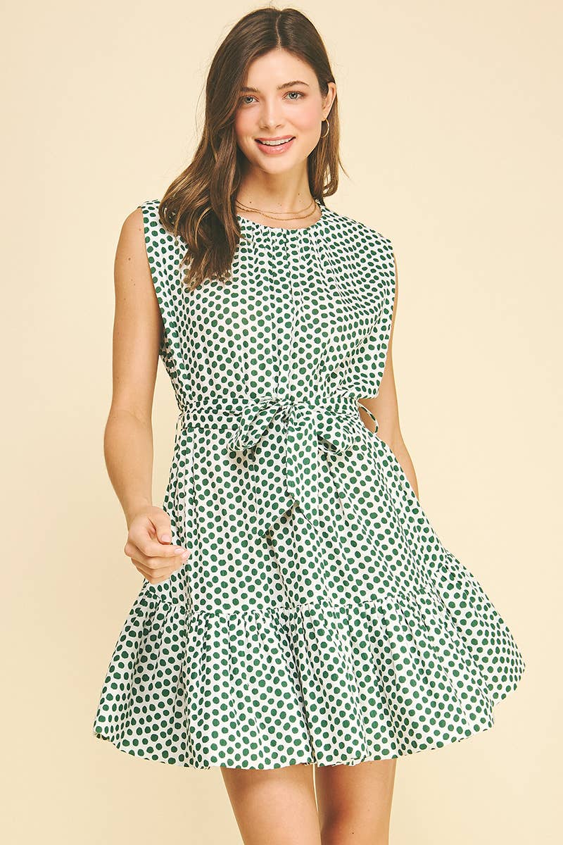 ARIEL - POLKA DOT TIERED MINI DRESS