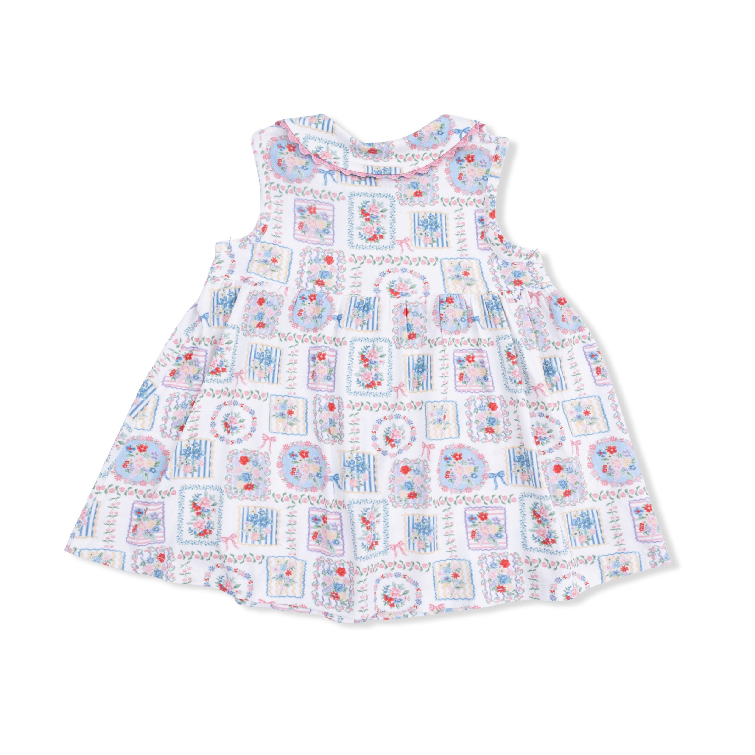 Julep's Floral Patchwork - Jill Dress with Bloomer & Knot Headband Set