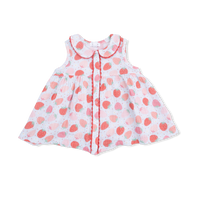 Strawberry Bliss - Jill Dress with Bloomer & Bow on Headband Set